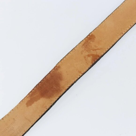 LOUIS VUITTON Monogram Denim Ceinture Belt 41.3"" Black M6972W LV Auth bs29692 - Picture 12 of 14